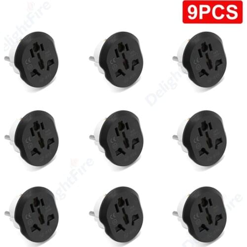 Universal EU Plug Converter EU Adapter 2 Round Pin Socket AU US UK CN To EU Wall Socket AC 16A 250V Travel Adapter High Quality