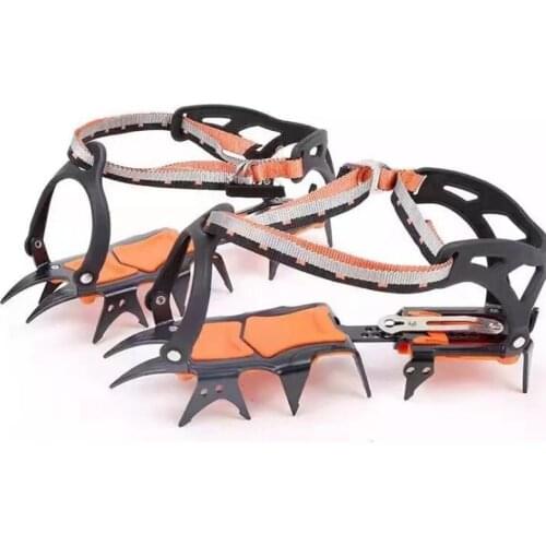 High quailty 14 Teeth Crampons Professional Anti-slip Ice Gripper Spike Grips Cleats For Ice Snow Climbing Hiking New