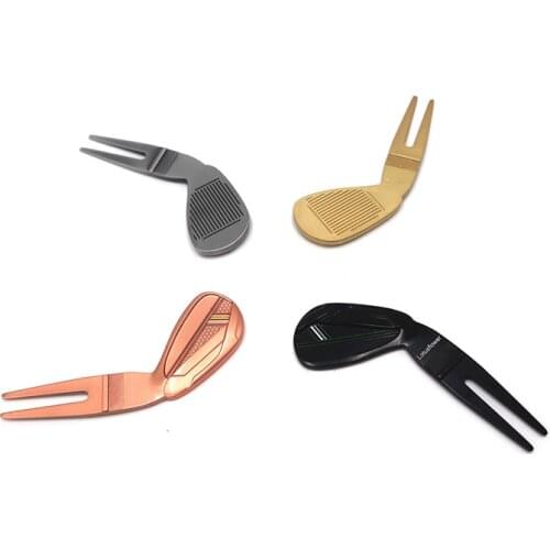 High Quality Golf Divot Tool Zinc-Alloy Die Casting Accessories Putting Green Pitchfork Cleaner Pitch Fork Golf Pitch Relief