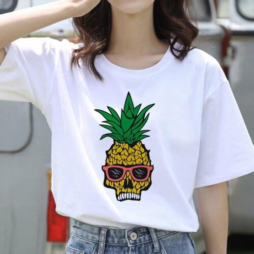 90s Graphic Rock Top Tees Female Colorful theme Skull T Shirt Women Harajuku Vintage T-shirt Fashion Queen Tshirt