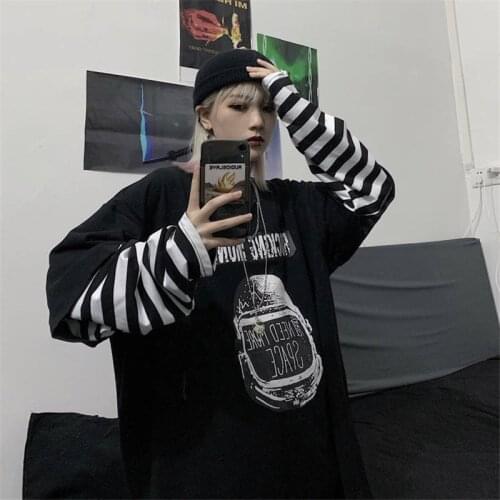 Gothic New harajuku Women Hoodies Print Sweatshirts Fashion Tops Pullovers Punk Womens Funny Ladies Korean Streetwear Girls