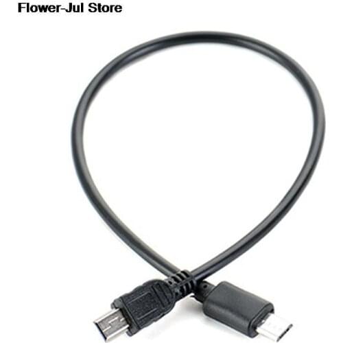 1pc Micro USB Male To Mini USB Male Data Adapter Converter Cable Cord Data Cable 25cm