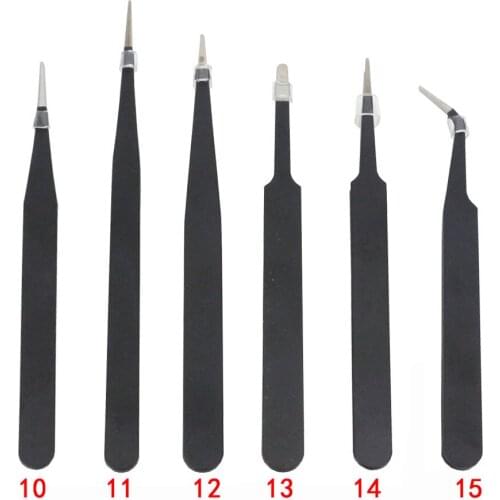 1 PCS stainless steel tweezers repair tool industrial grade precision straight head tweezers repair tool