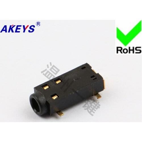 10 PCS PJ-237-4P 2.5 headphone socket with column 4-foot patch 2.5MM audio socket MP3/MP4 interface