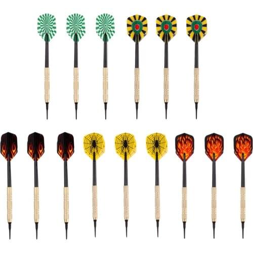 15Pcs 14g Safety Soft Tip Darts Flights Points Set for Electronic