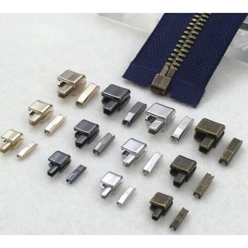 5 Sets/Lot Metal Repair Zipper Stopper Open End Zipper Stopper DIY Sewing Zipper Accessories For Clothes P065