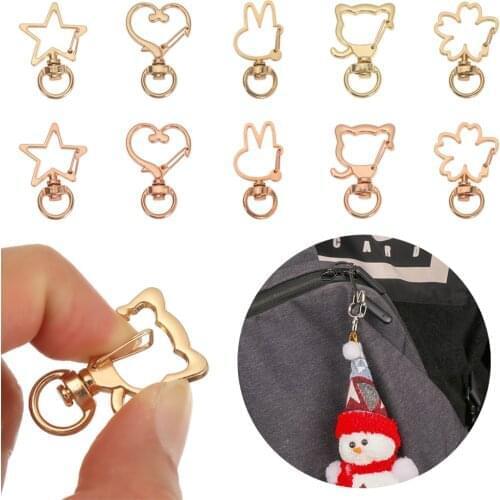5Pcs Metal Snap Hook Trigger Clips Buckles Keychain Lobster Clasp Hooks DIY Necklace Making Key Pendant Bags Strap Buckles
