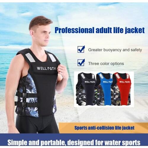 Neoprene Life Jacket Adult Kids Life Vest Water Sports Fishing Vest Kayaking Boating Swimming Surfing Drifting Safety Life Vest