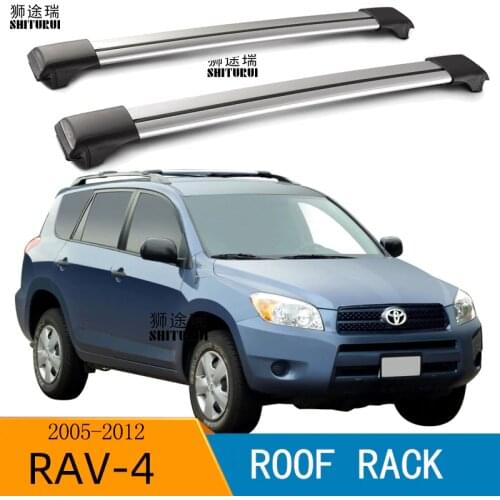 SHITURUI 2Pcs Roof bars For TOYOTA RAV 4 III (_A3_) rav4 2010 2005 - 2013 Aluminum Alloy Side Bars Cross Rails Roof Rack Luggage