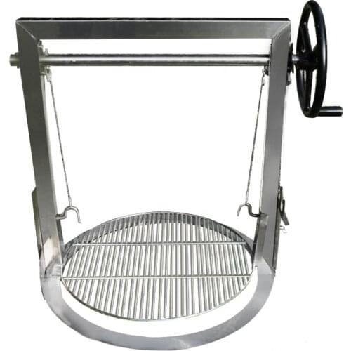 Adjustable Height Charcoal Argentine Smokeless BBQ Grill With Stainless Steel Mesh Home Use Party For Sale