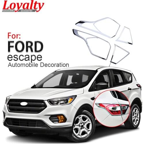 Loyalty for Ford Escape Kuga 2017 2018 Rear Tail Light Lamp Cover Trim Frame ABS Chrome Car Accessories