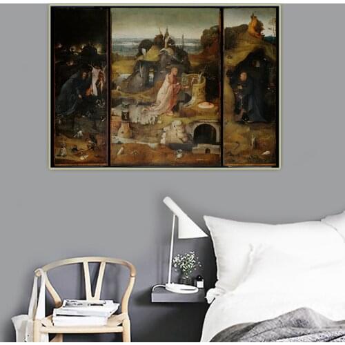 Citon Hieronymus Bosch《The Hermit Saints》Canvas Art Oil Painting Artwork Poster Picture Wall Background Decor Home Decoration