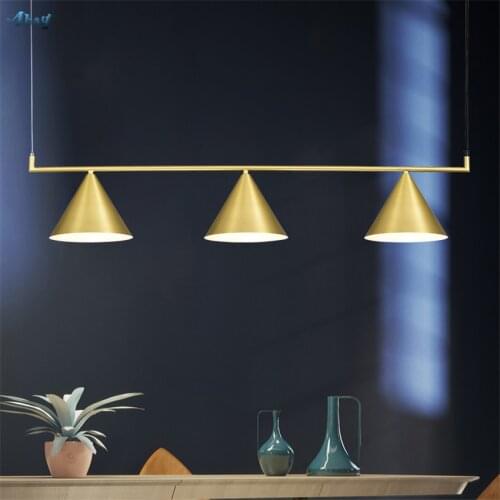 Danish Retro Restaurant 3heads Pendant Lights Modern Luxury Cafe Home Living Dining Room Table Bar Iron Hanging Lamps Fixtures