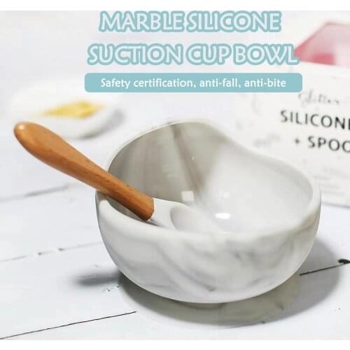 Baby Silicone Dishes Dining Plate Bowl Tableware Spoon Food Dinnerware For Kids Suction Cup Fixing BPA Free Feeding Dinner Bowl