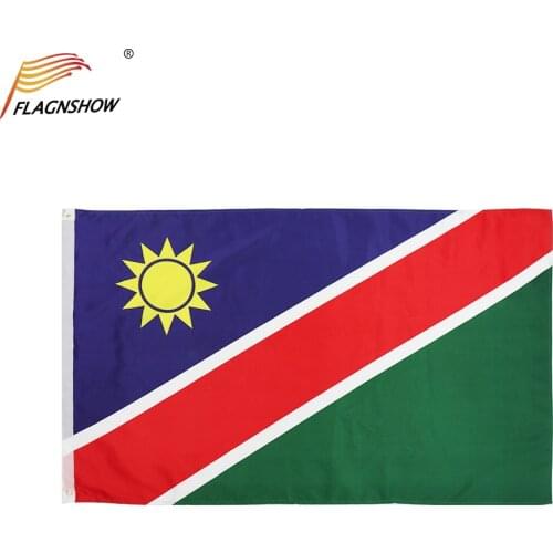Flagnshow Namibia Polyester Flag 3x5 ft Flying Hanging Namibian National Flags