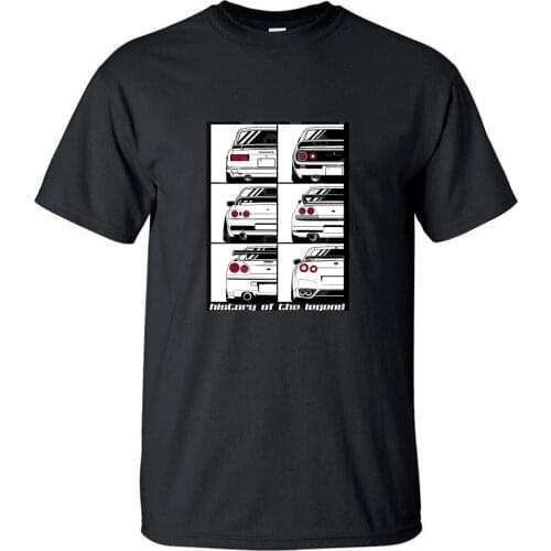 Novelty GTR Car T Shirt Men Funny Skyline Graphic Tshirt Harajuku Tshirts Summer Cotton Short Sleeve Cartoon T-Shirt Camiseta