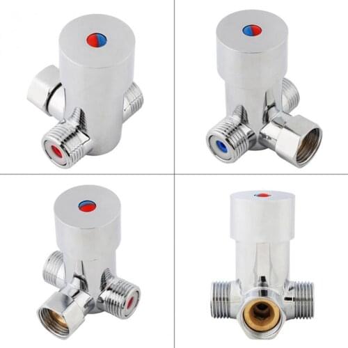 G1/2 Hot Cold Water Mixing Valve Thermostatic Mixer Temperature Control for Automatic Faucet
