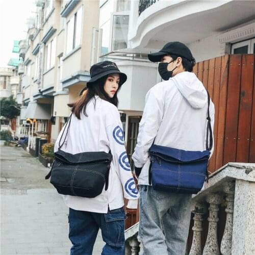 Women Canvas Bag Simple Cotton Cloth Fabric Casual Unisex Students School Books Messenger Bags Foldable Soft Zipper Shoulder Bag