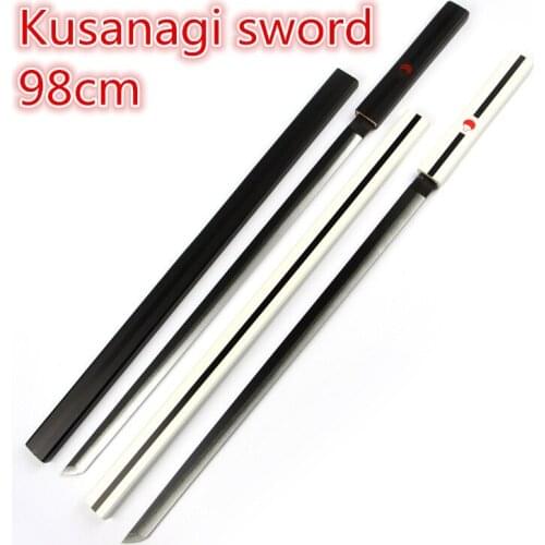 Katana Black white Kusanagi sword plover blade Snake Sword Ninja Weapon Prop Role Play Weapon PU Model Toy Prop 98cm