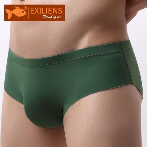 EXILIENS New Sexy Underwear Men Boxer Para Hombre Man Penis Mens Boxers Silk Cuecas Masculina Boxershorts Homme Size S-XL C05LJ