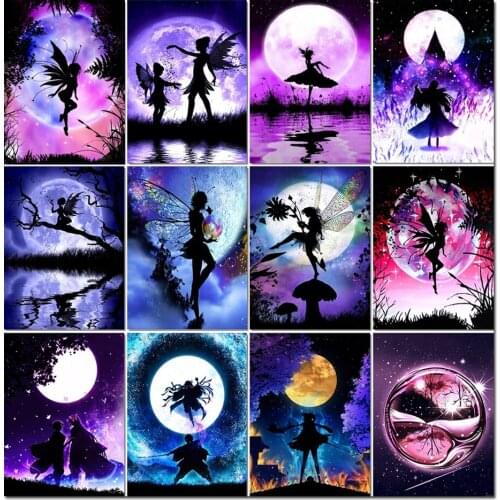 5D Diy Diamond Painting Art Fairy Full Drill Butterfly Diamond Embroidery Mosaic Cross Stitch Kit Home Decoration Accessories