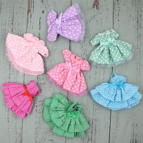 Outfits for Blyth doll polka dot dress cute suit for 1/6 BJD azone ICY DBS
