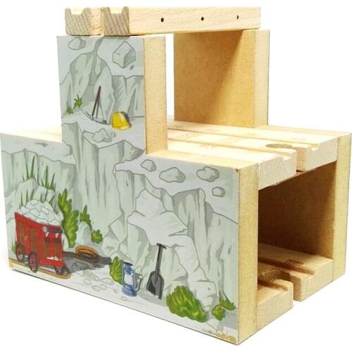 P027 Three snow bridge traffic hub compatible with wooden train track childrens track game scene scarce Accessories