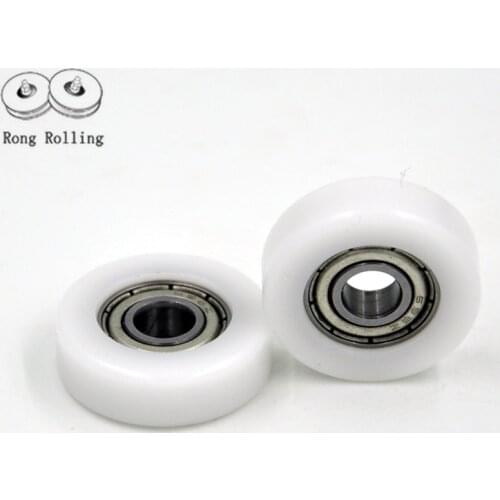 6*22*7 Bearing inner diameter 6 mm rubberized bearing flat furniture nylon wheel nylon rubberized wheel rubberized pulley