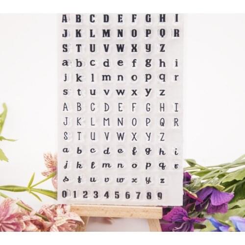 Letter A-Z Number 0-9 Clear Stamps Scrapbooking Rubber Stamp Craft Supplies Stamps for Card Making Handmade DIY Decoration New