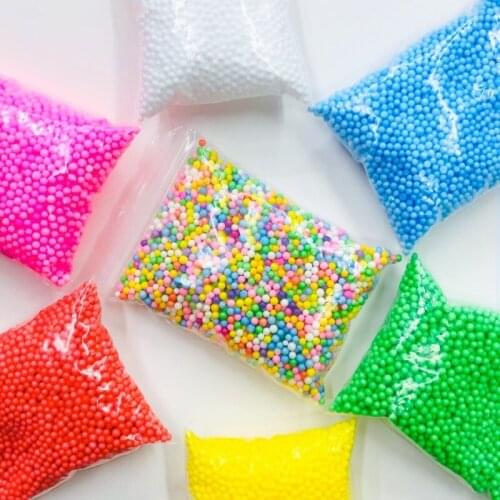 Assorted Colors Polystyrene Styrofoam Filler Foam 2~4mm Mini Beads Balls Crafts Home Party Wedding Decoration Free Shipping