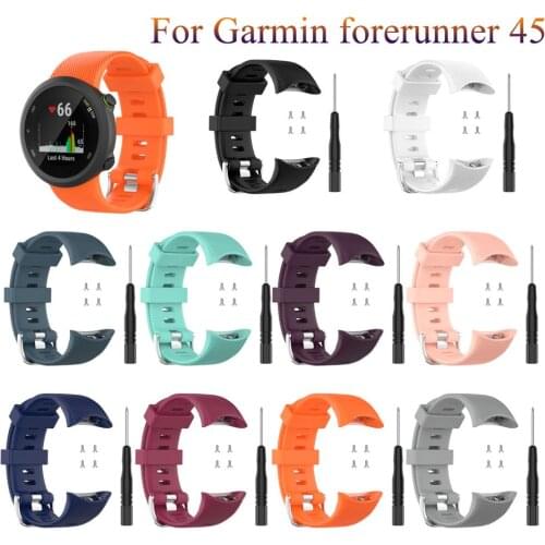 For Garmin forerunner 45 new Classic Silicone Straps For Garmin forerunner 45 fashion Smart Watch Replacement straps Accessories
