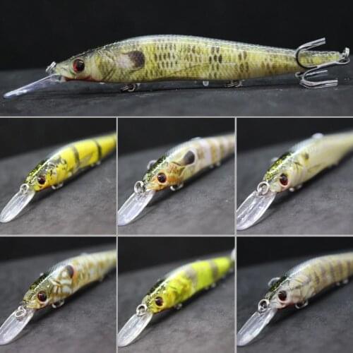 WLure 16g 13cm Deep Diving Jerkbait Lifelike Painting Cutting Blade Treble Hooks Slow Sinking Minnow Fishing Lure HM817