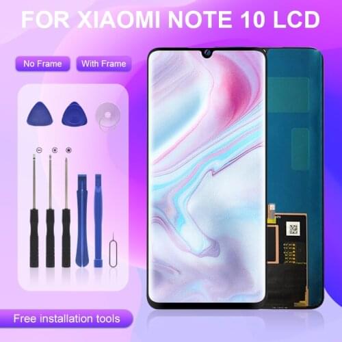 Catteny Amoled For Xiaomi MI Note 10 Lite LCD CC9 Pro Touch Screen Digitizer Panel For Xiaomi Note 10 Display Assembly