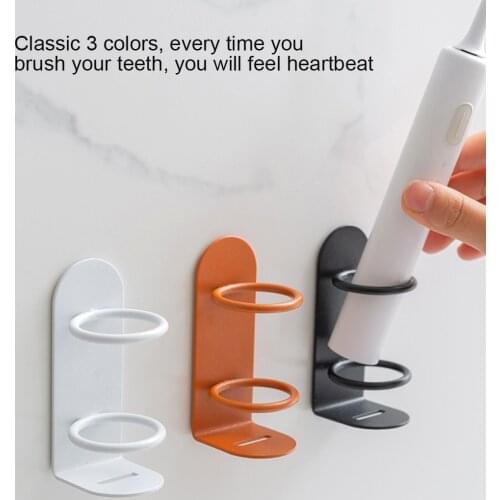 Electric Toothbrush Rack Storage Rack Wall Mounted Punch-free Toothbrush Holder Iron Draining Bathroom Shelf