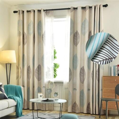 Custom Nodric Leaf Blackout Curtains for Living Room Jinya Home Decor Thick Modern Window Door Curtain Kitchen Bedroom Panels