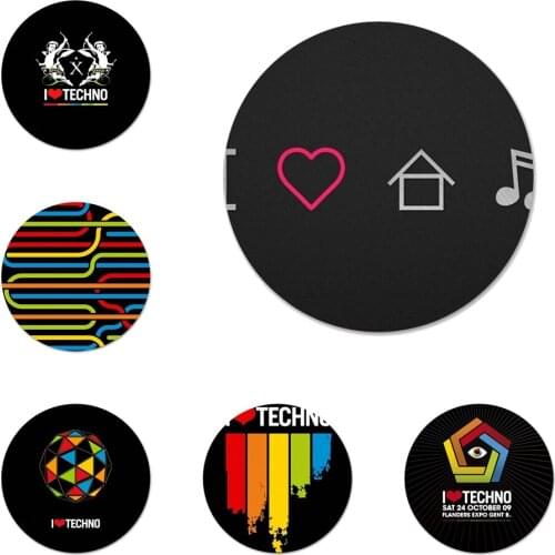 Techno Music Badge Brooch Pin Accessories For Clothes Backpack Decoration gift