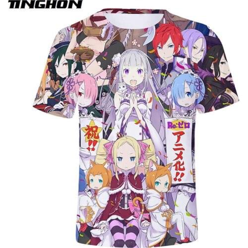 XS-7XL Re:Life In A Different World From Zero 3D Print Men Women Short Sleeves Tops Tees Summer Streetwear Casual T Shirt 11