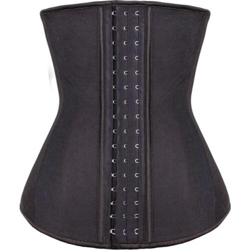 XXS-8XL Latex Waist Corsets Plus Size Women Latex Waist Cincher Corset Black Latex Waist Trainer Girdles Slimming Shapewear NEW