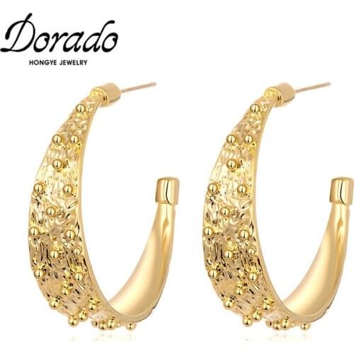 Dorado Big Circle Hoop Earrings For Women Round New Metal High Quality 2020 Fashion Jewelry Brincos Party Daily Gift New