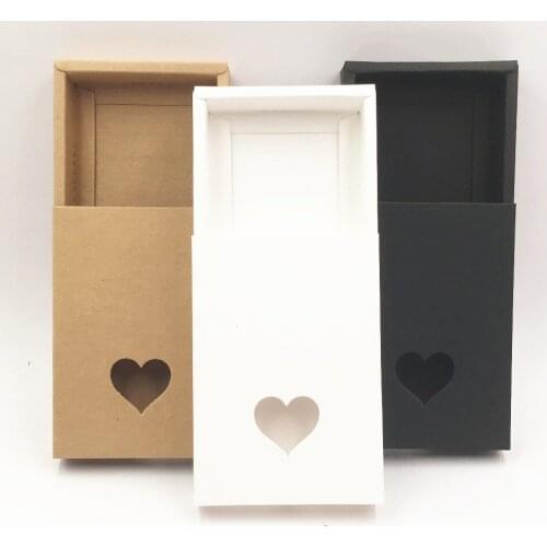 100Pcs/Lot new Paperboard Packing Boxes Printed Kraft Paper Drawer Box Gift Event Party Wedding Birthday