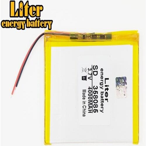 358085 3.7 V 4000 mah tablet battery brand tablet general polymer lithium battery