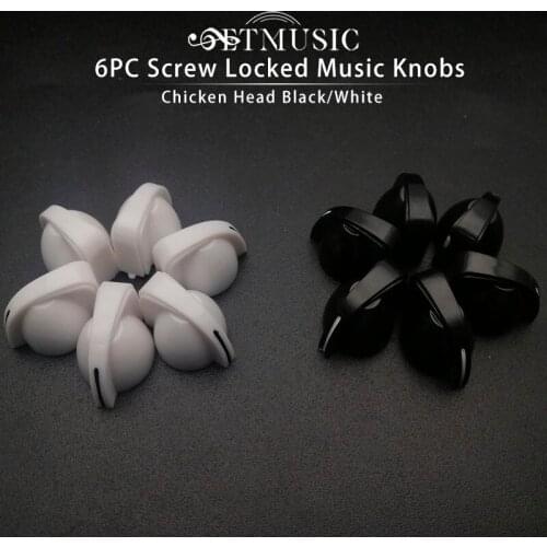 6pcs Chicken Head Electric Guitar Effect Pedal Knobs Guitar Amplfier Control Knobs Guitarra Potentiometer Knob