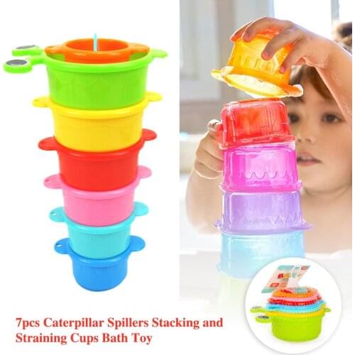 7Pcs/set Baby Float Water Classic Bathing Swimming Educational Toys for Children Plastic Cup Animal Funny Game for The Bathroom