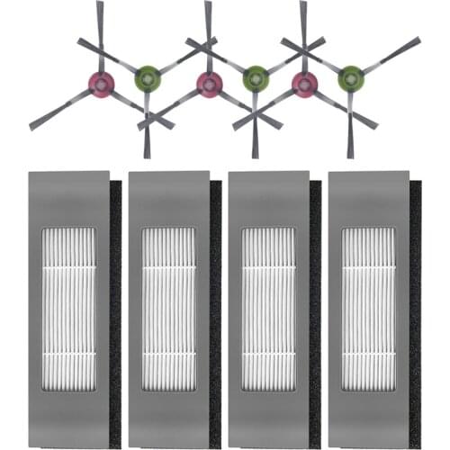 Promotion!10 Pcs for Ecovacs T9 POWER MAX AIVI Robot Vacuum Cleaner Cleaning Replacement Filter and Side Brush