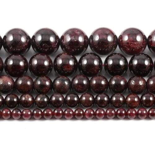 Natural Stone Beads Fashion Round Big Loose Beads for Jewelry Necklace Bracelet Accessories Size 4mm / 6mm / 8mm / 10mm / 12mm