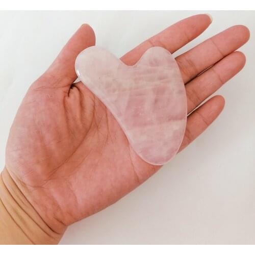 Rose Quartz Gua Sha Face Massager Face Lift Devices Guasha Massage Tool Jade Natural Stone Facial Neck Back Body Health Care Set