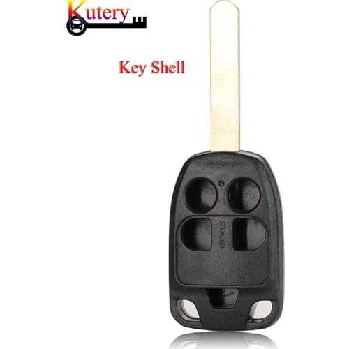Kutery 10pcs/Lot Car Key Shell For Honda Odyssey Elysion 5Buttons Remote Key Case Cover Replacement With Uncut Blade Blank