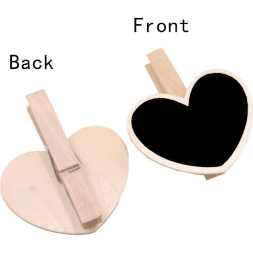 Wooden Mini Blackboard Chalkboard Message Sign Hanging Tags Wedding 10Pcs
