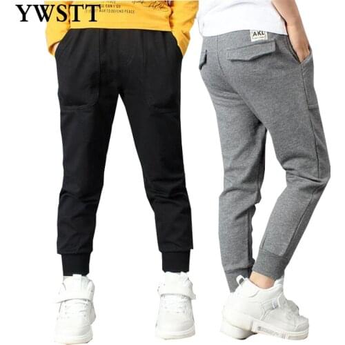Kids Boys Long Pants 2020 New Casual Sports Trousers Children Boy Running Pants Elastic Waist Pants Jogger Trousers