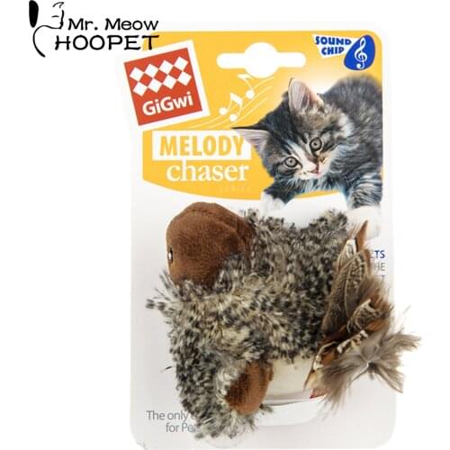 Hoopet Pet Cat Bird Toy Interactive Training Feather Plastic Toy Claw Training Product For Cats Chew Toy